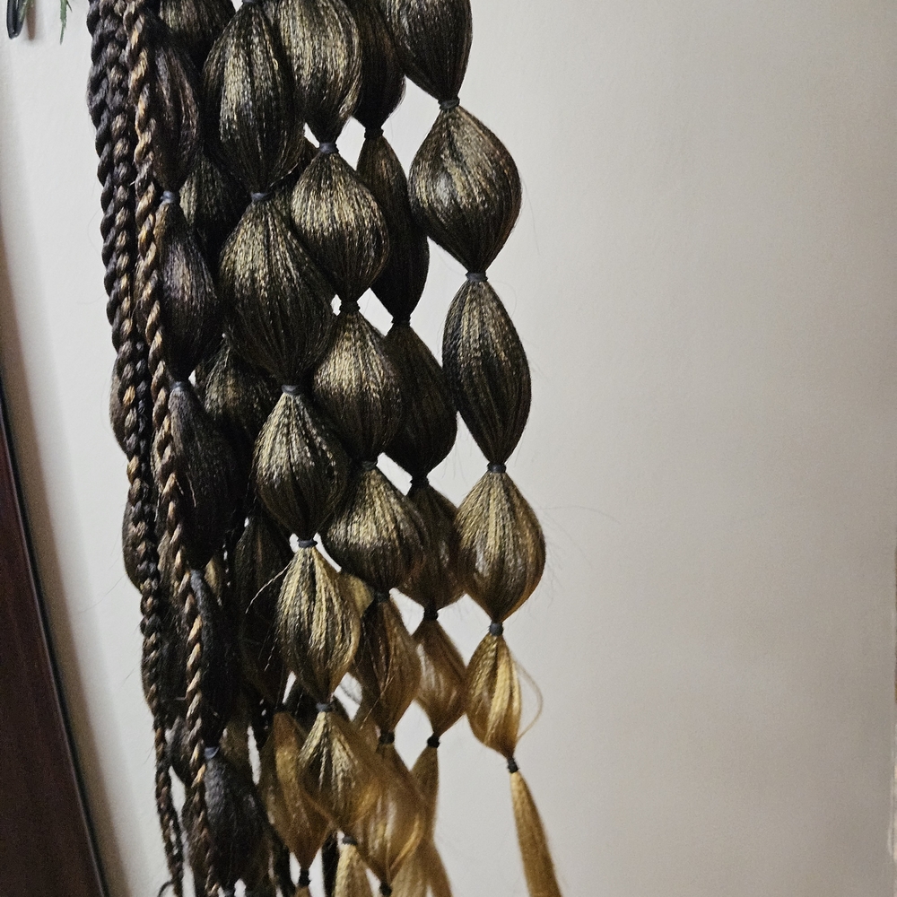 Handmade Braided Hair Extension in Brown and Blonde - Picture 7 of 13